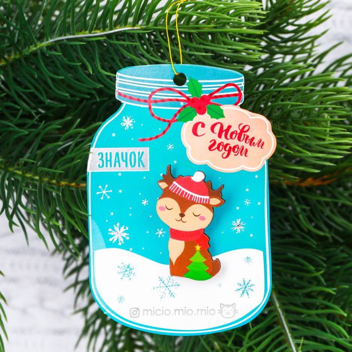 Новогодний значок "Олень"