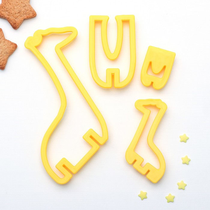 Набор форм для вырезания печенья 3D "Жираф", 4 шт