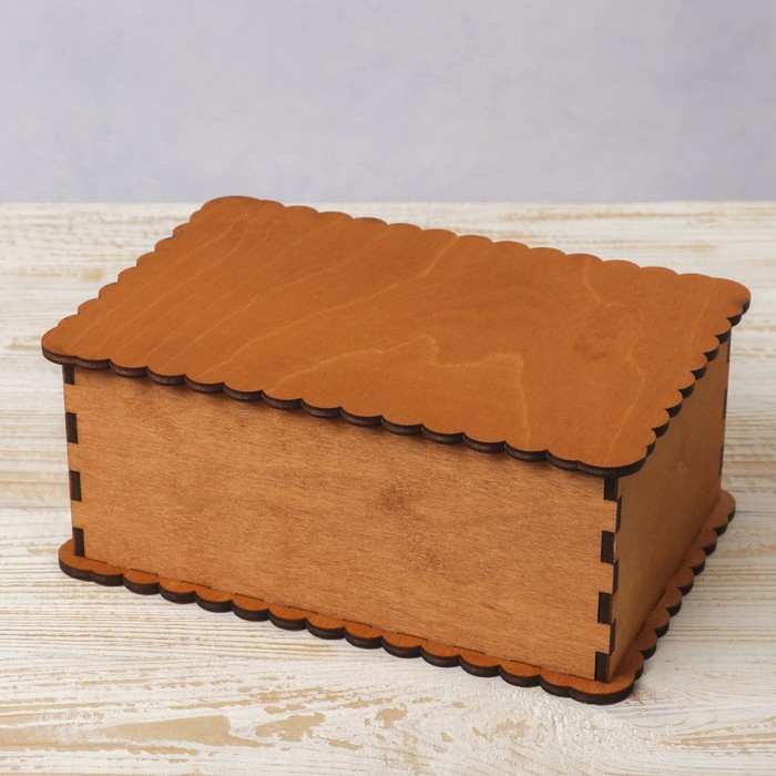 Шкатулка дерево "Ажур" с морилкой 21х14х9 см