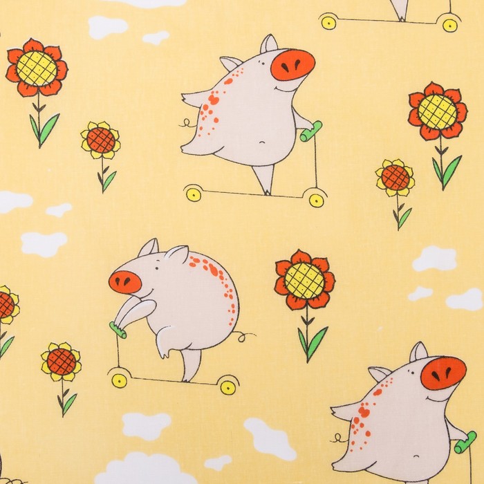 Постельное бельё детский Свинки-2 140х110 см, 110х140 см, 40х60 см, бязь 120 г/м хл100%