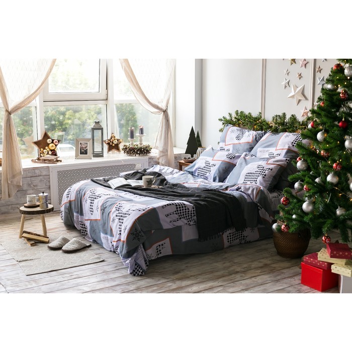 Постельное бельё 2 сп. диз. 2019-15, 200х215см, 175х215см, 70х70см 2шт сатин, 130 г/м, хл100%