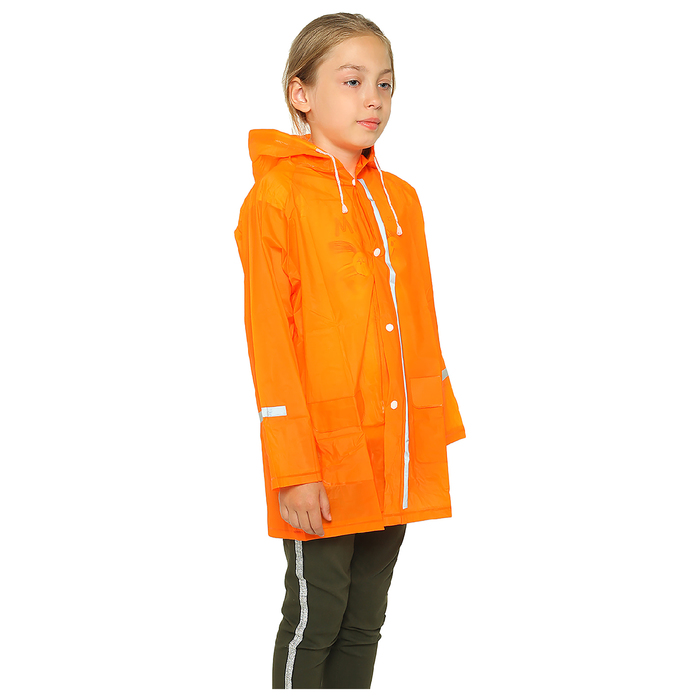 Дождевик ПВХ III со светоотражателями, ярко-оранжевый, размер S