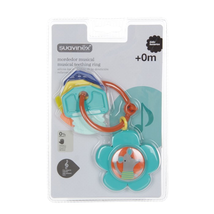 Прорезыватель Suavinex музыкальный от 0 мес., голубой