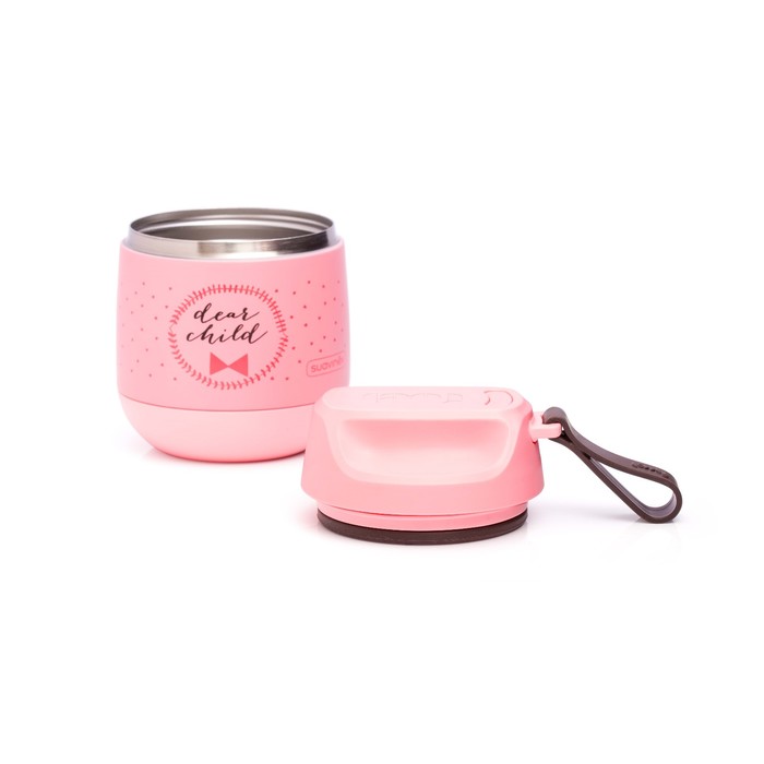 Термос детский Suavinex 350мл Meaningful Life, для пюре, розовый