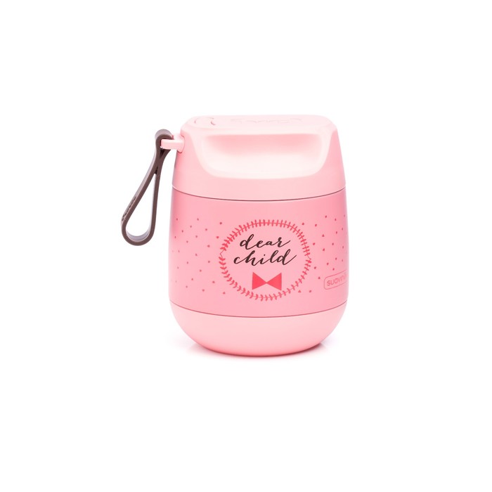 Термос детский Suavinex 350мл Meaningful Life, для пюре, розовый