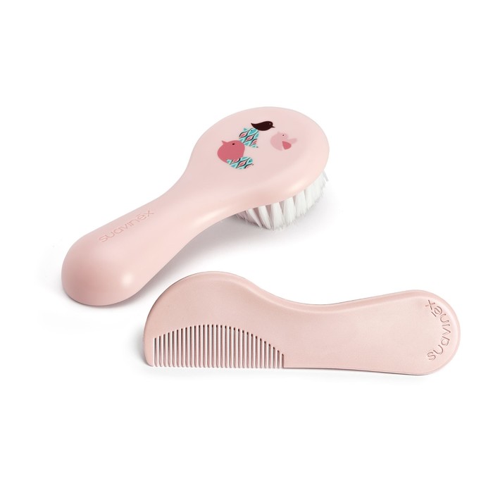 Набор расчёсок Suavinex от 0 мес., фуксия