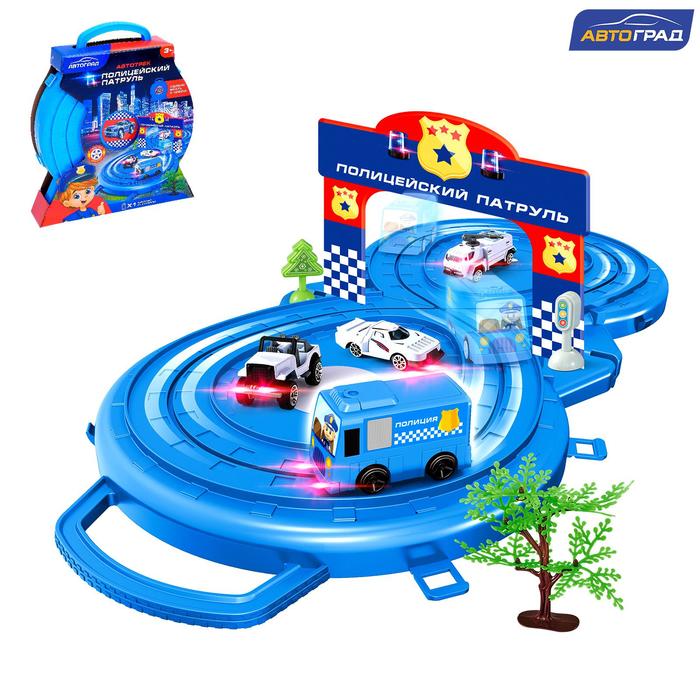 Автотрек "Полицейский патруль", машинка работает от батареек