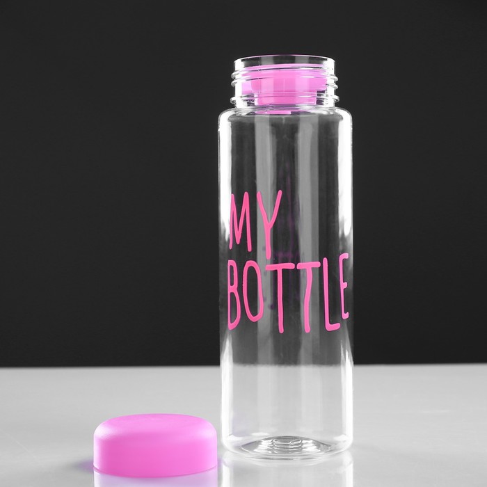 Бутылка для воды 500 мл My bottle, в чехле, крышка винтовая, розовая, 6.5х6.5х19 см