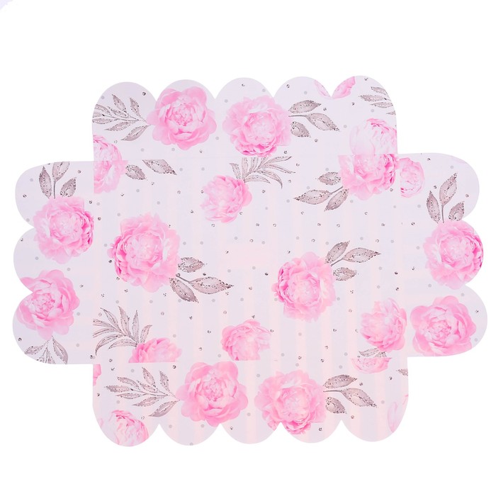 Коробка для кондитерских изделий с PVC крышкой «Нежность», 20 х 30 х 8 см