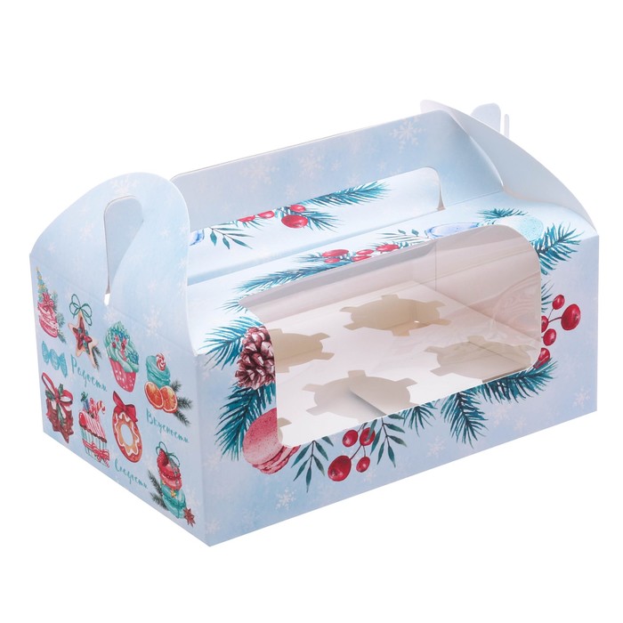 Коробочка для кексов «Радости‒сладости», 24 х 10 х 16 см