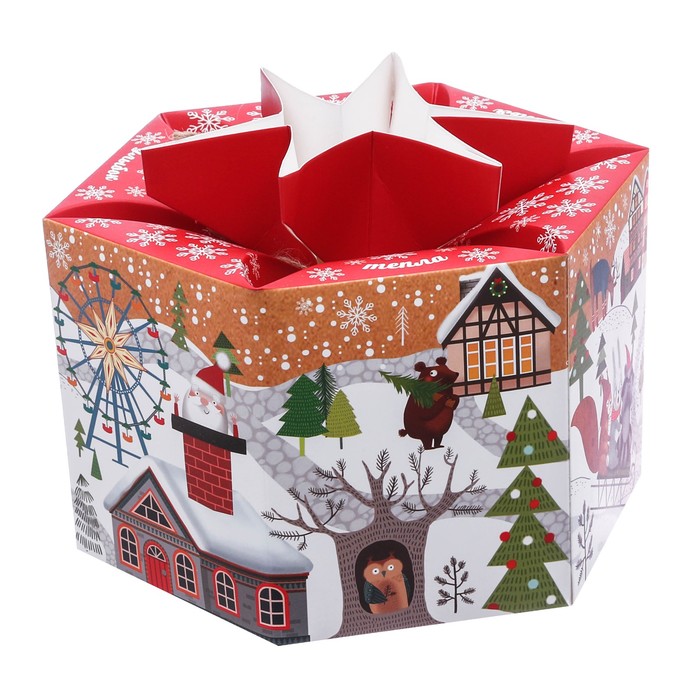 Коробка складная «Веселья!», 18,5 х 16 х 16 см