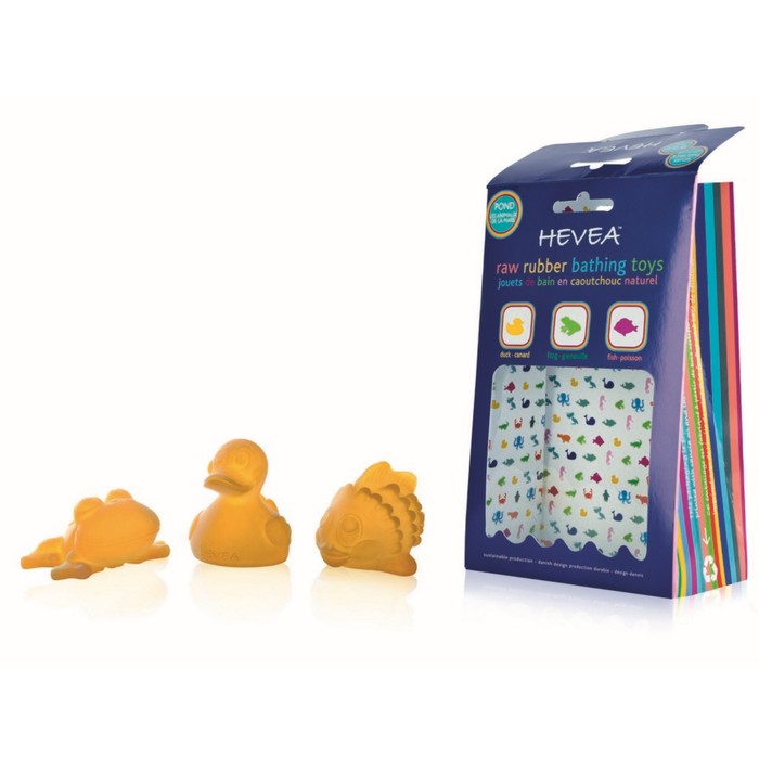 Набор игрушек для ванной из 100% каучука HEVEA Pond