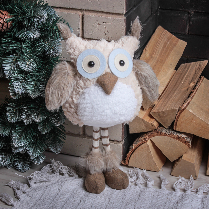 Кукла интерьерная "Сова с полосатыми ножками" 37 см