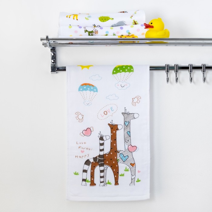 Полотенце двухстороннее Крошка Я "Счастье" 25 х 50 см, 100% хлопок