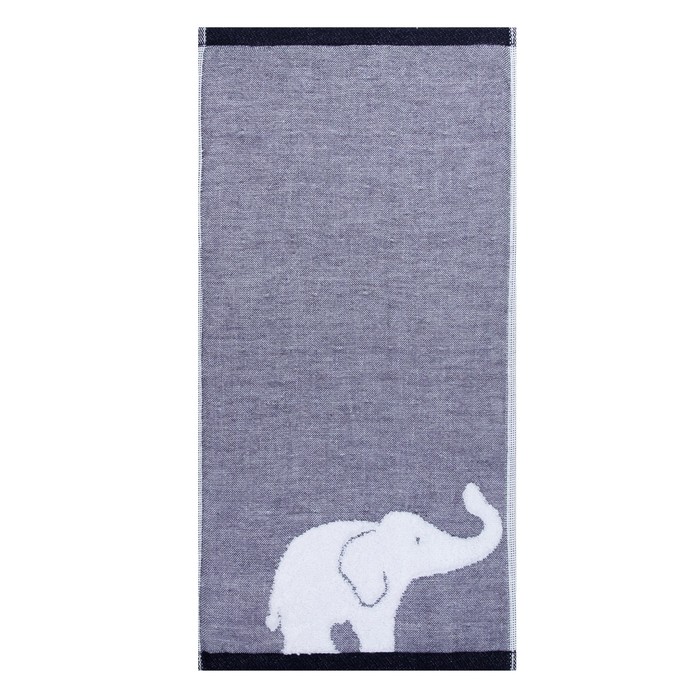 Полотенце двухстороннее "Этель" Слоник синий 25*50 см, 380 г/м2, 100% хлопок