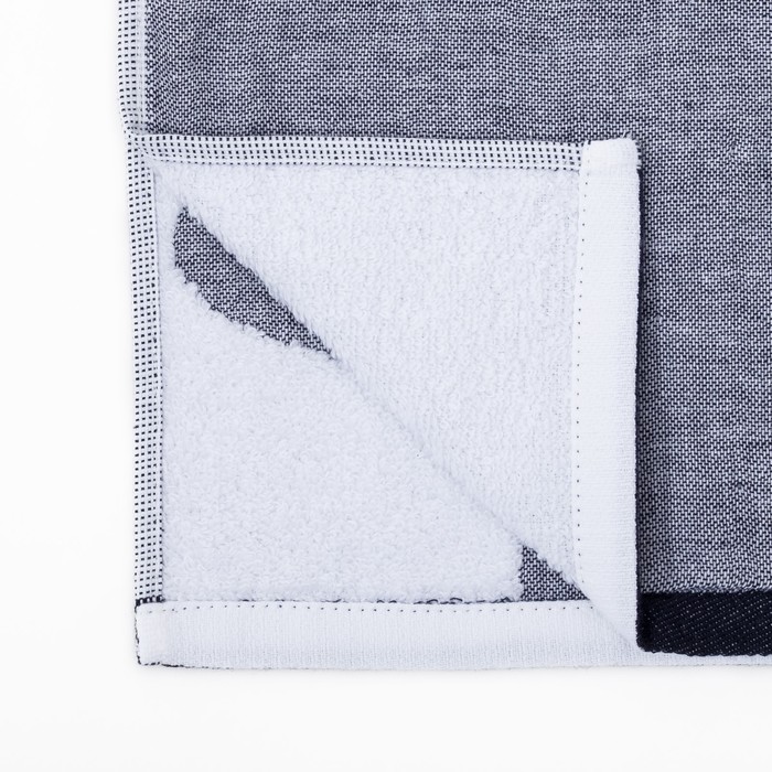 Полотенце двухстороннее "Этель" Слоник синий 25*50 см, 380 г/м2, 100% хлопок