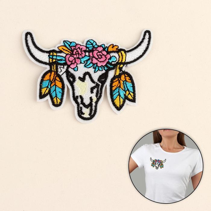 Термоаппликация "Индийский буйвол", 8,5*6см