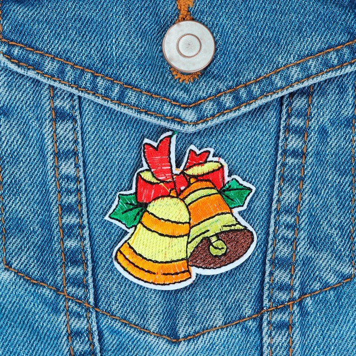 Термоаппликация "Новогодние колокольчики", 5*5см