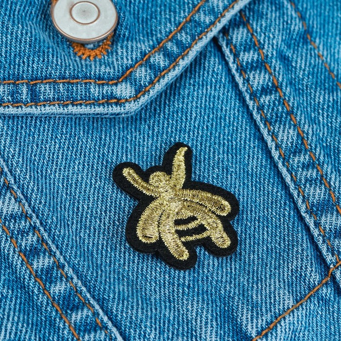 Термоаппликация "Муха", 3,5*3см, цвет золотой