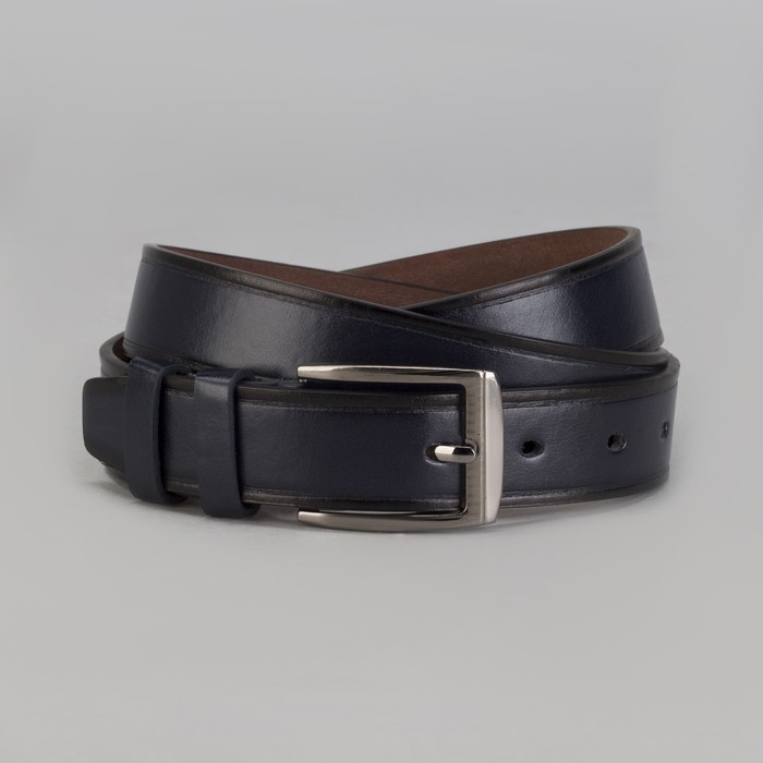 Ремень мужской Великан, пряжка металл, ширина - 3,5 см, цвет синий