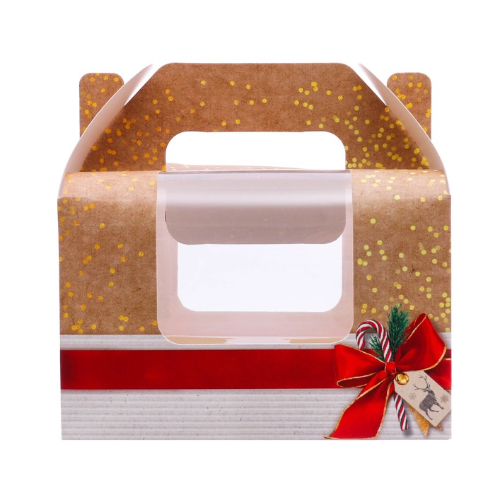 Коробочка для кексов «Поздравляю», 16 х 16 х 10 см