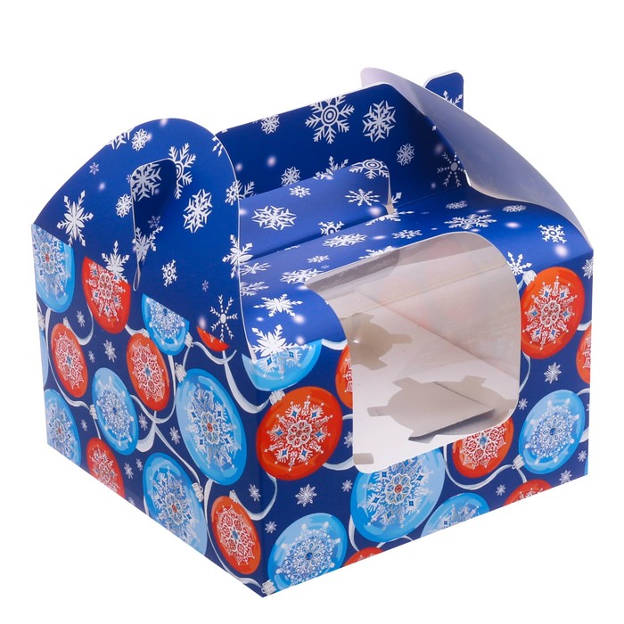 Коробочка для кексов «Отличное настроение», 16 х 16 х 10 см