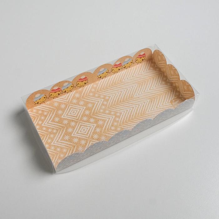 Коробка для кондитерских изделий с PVC крышкой «Время теплого молока», 21 х 11 х 3 см