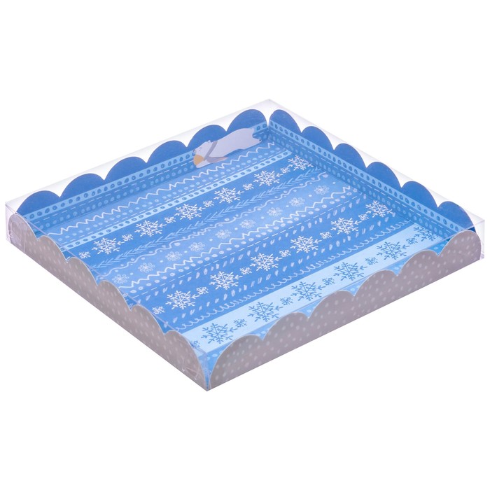 Коробка для кондитерских изделий с PVC крышкой «Маленькие радости», 21 х 21 х 3 см