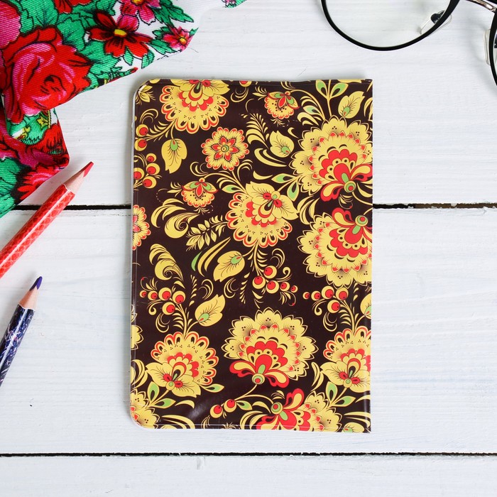 Обложка на паспорт «Санкт-Петербург» (матрешка с котами), 9.5 х 14 см