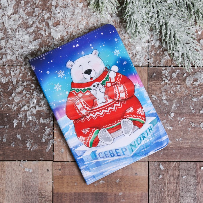 Обложка на паспорт «СЕВЕР» (мишка), 9.5 х 14 см