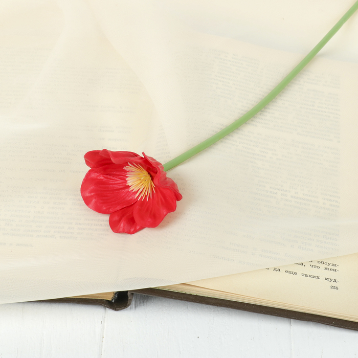 Цветы искусственные "Распустившийся тюльпан" 7*29 см