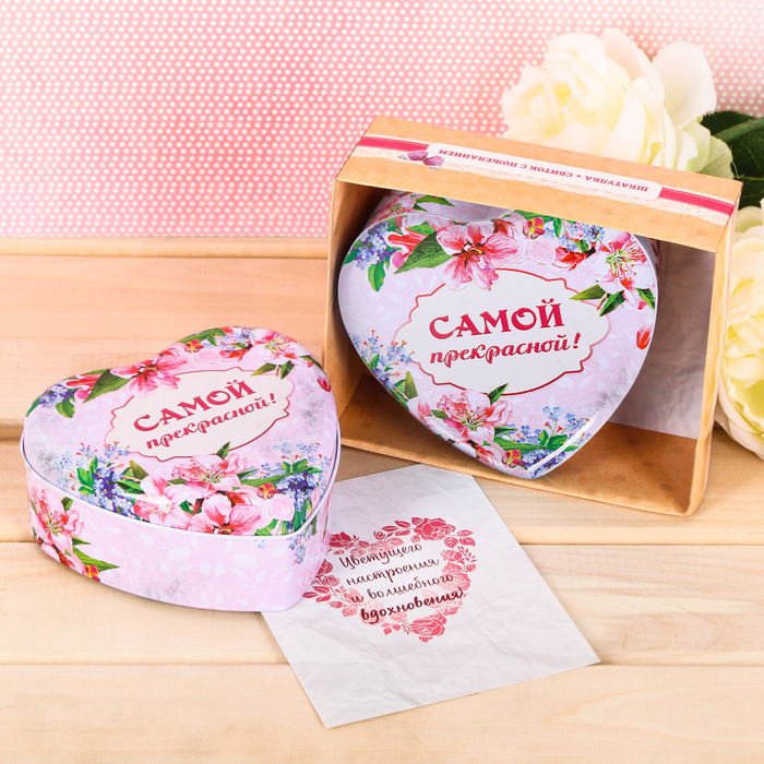 Подарочный набор шкатулка+свиток пожеланий МИКС