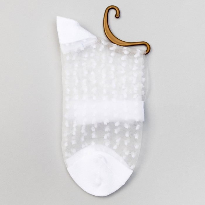 Носки женские стеклянные S1122-4 цвет белый, р-р 23-25 (36-40)