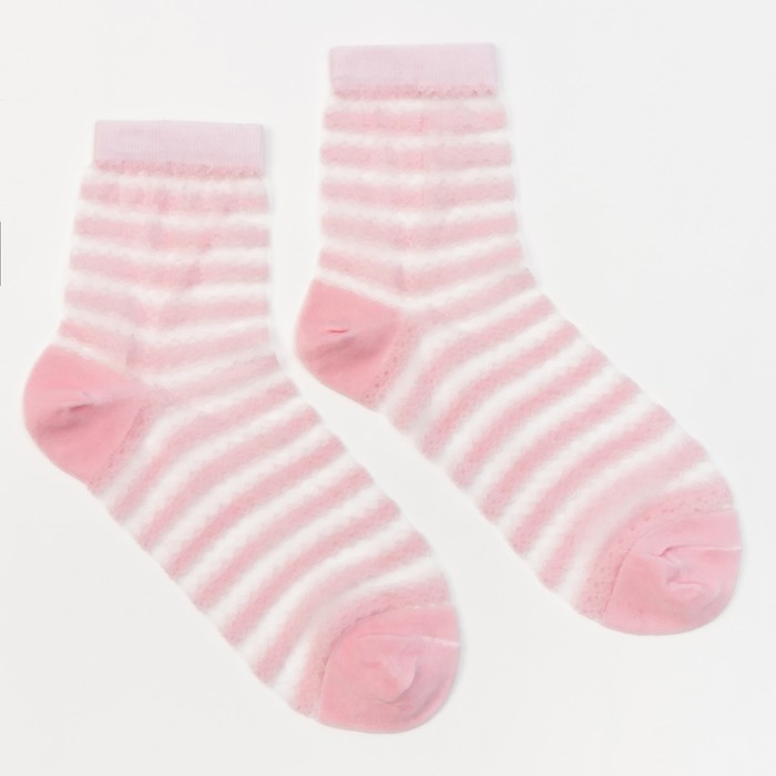 Носки женские стеклянные S1323-22 цвет розовый, р-р 23-25 (36-40)