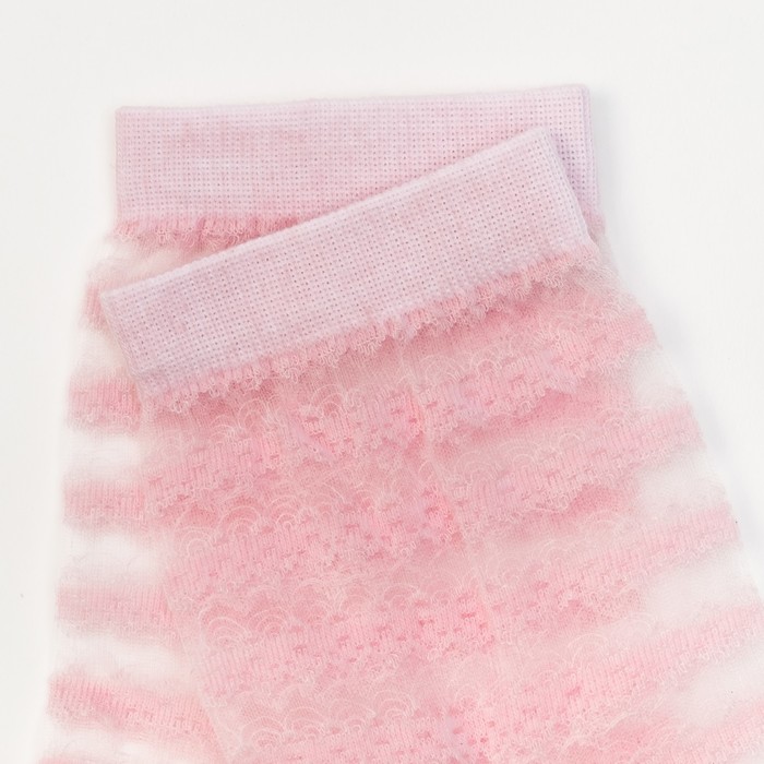 Носки женские стеклянные S1323-22 цвет розовый, р-р 23-25 (36-40)