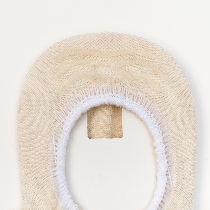 Носки-невидимки женские ННЖ16-15-27 Белый мишка цвет бежевый, р-р 23-25 (36-40)