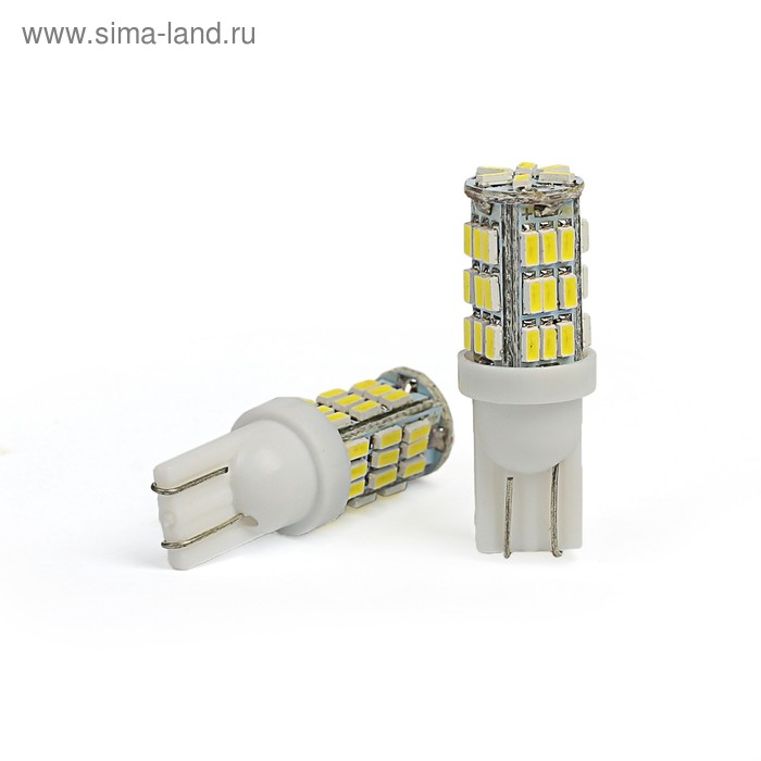 фото Лампа светодиодная ks, т10 (w2,1-9,5d), 12 в, белая, 42 smd, б/цокольная ks-auto