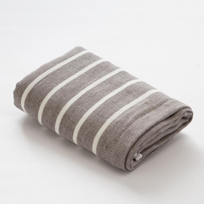 Полотенце двухстороннее "Этель" Страйп серый 35*75 см, 380 г/м2, 100% хлопок