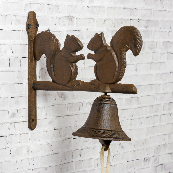 Колокол сувенирный металл "Белочки" 20х21,5х10 см