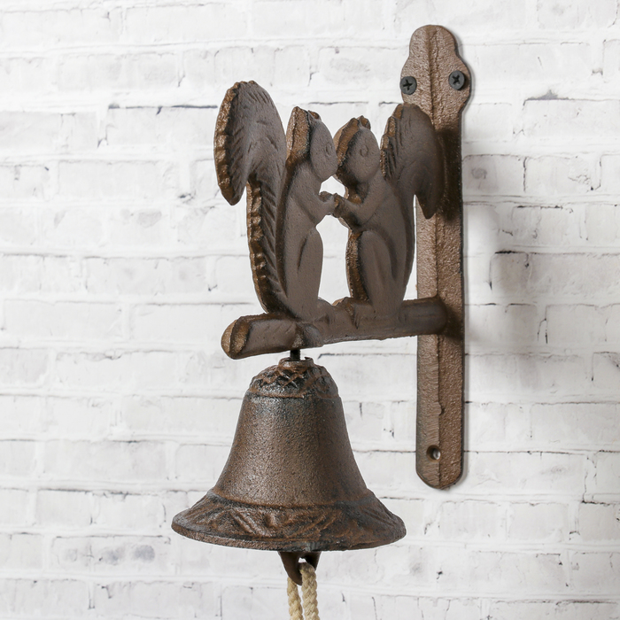 Колокол сувенирный металл "Белочки" 20х21,5х10 см