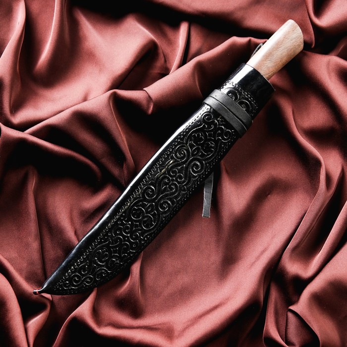 Нож Корд Куруш средний, рукоять из ореха (сухма), гарда из олова