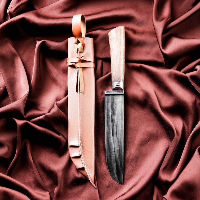 Нож Корд Куруш средний, рукоять из ореха (сухма), гарда из олова