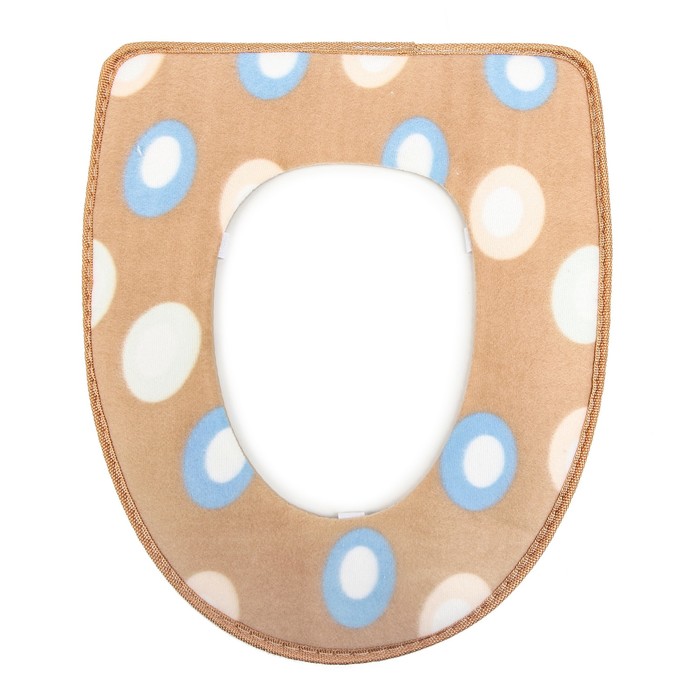 Чехол на сиденье для унитаза на липучках "Цветы", цвет МИКС