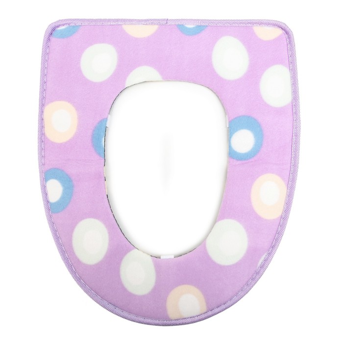 Чехол на сиденье для унитаза на липучках "Цветы", цвет МИКС