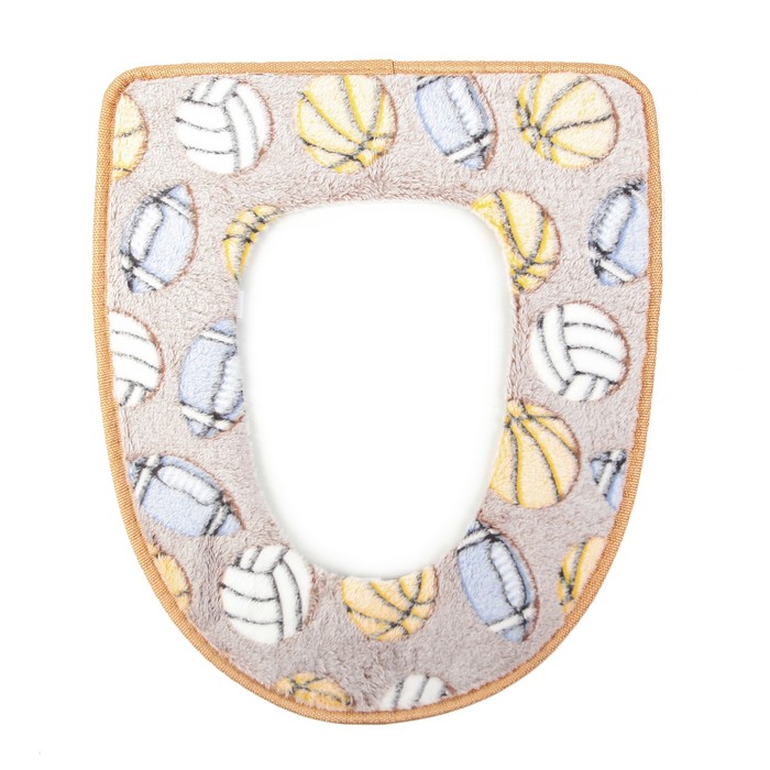 Чехол на сиденье для унитаза на липучках "Спорт", цвет МИКС