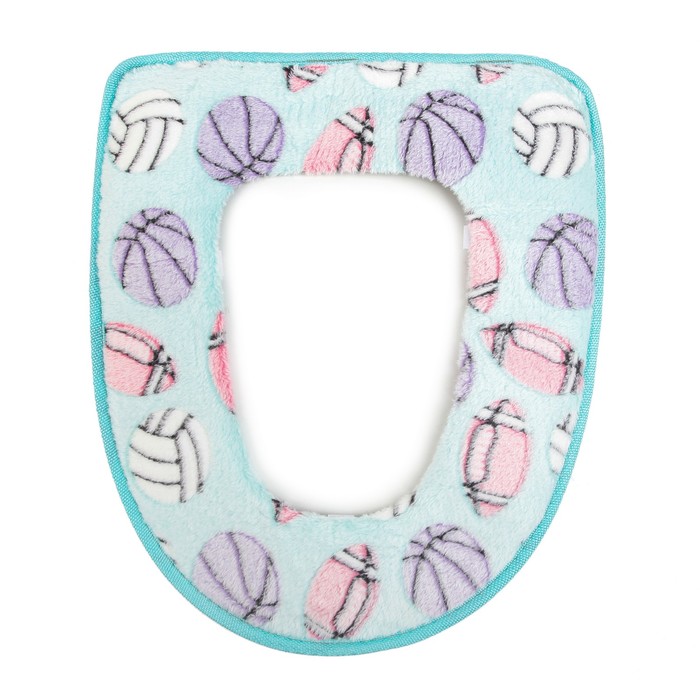 Чехол на сиденье для унитаза на липучках "Спорт", цвет МИКС