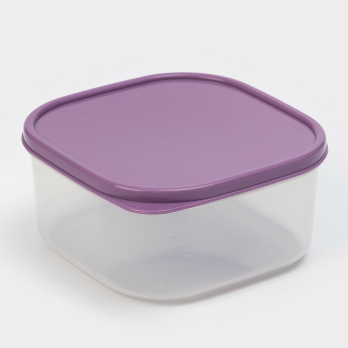 Контейнер пищевой 700 мл квадратный, цвет фиолетовый