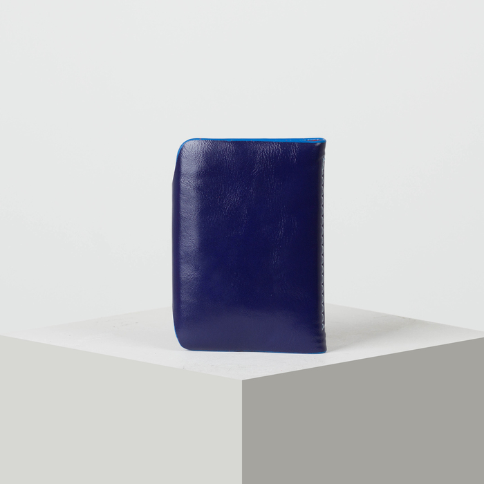 Визитница вертикальная, 1 ряд, 26 листов, цвет синий