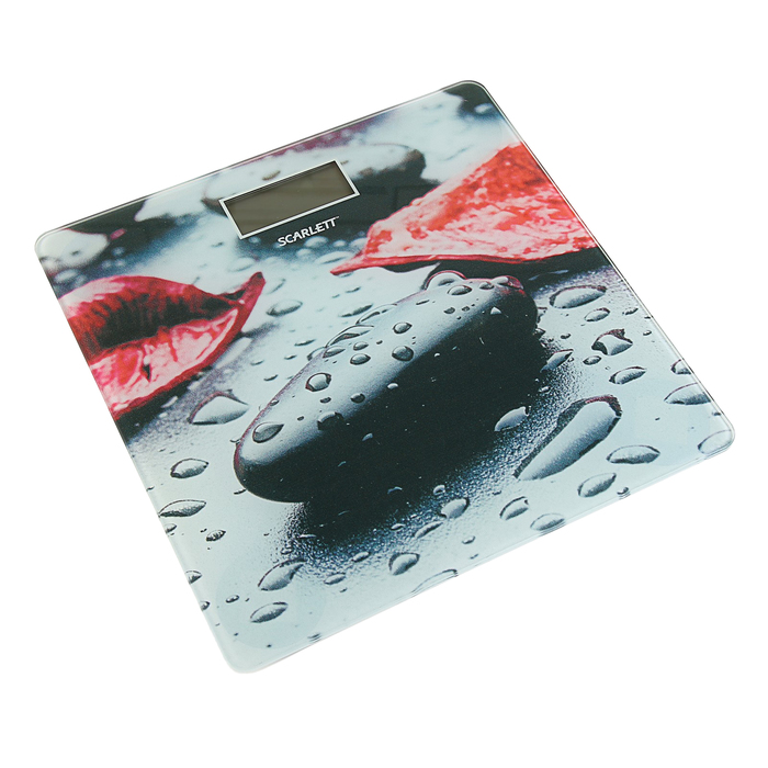 Весы напольные Scarlett SC-BS33E052, электронные, до 180 кг, "камни"