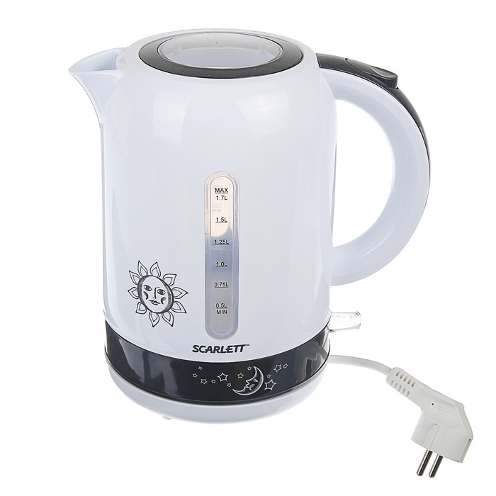 Чайник электрический Scarlett SC-EK18P38, 2200 Вт, 1.7л, белый